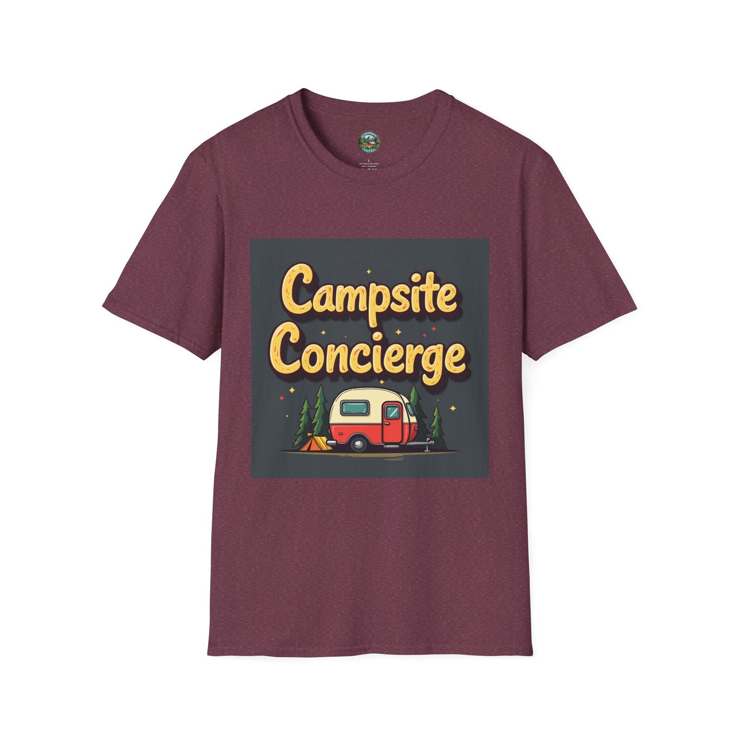 Campsite Concierge T-Shirt | Unisex Camping Tee, Adventure Shirt, Outdoor Fun Apparel, Gift for Campers, Summer Vacation Wear