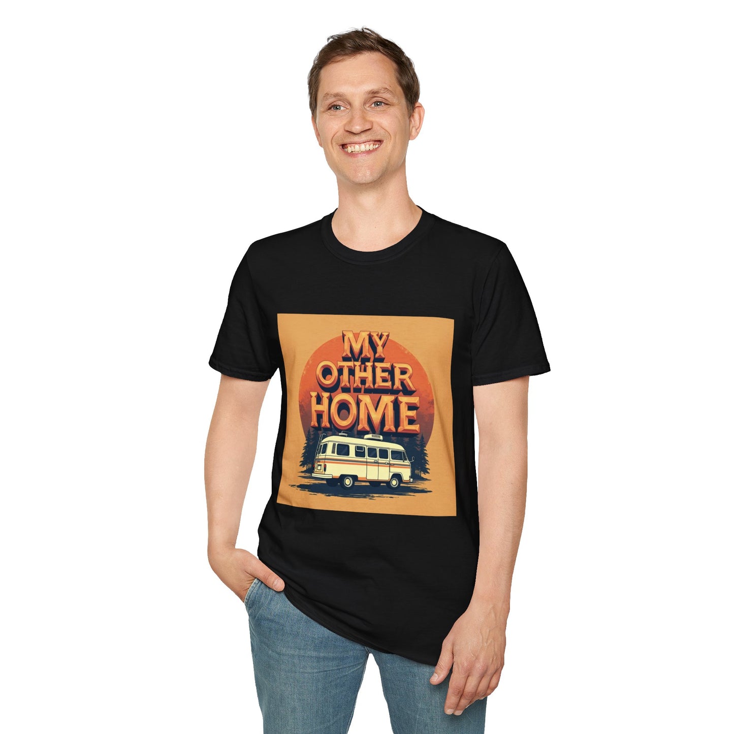 My Other Home T-Shirt | Cozy Camping Tee, Unisex Travel Shirt, Retro Van Style, Gift for Adventurers, Nature Lover Apparel