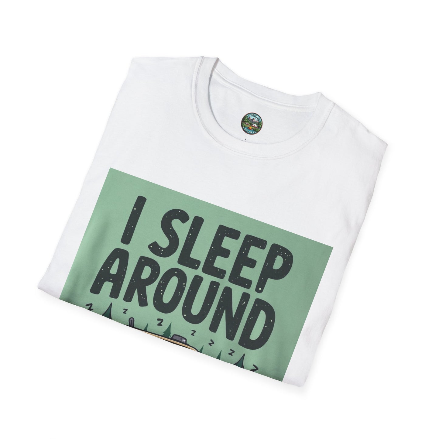 I Sleep Around Camper T-Shirt, Unisex Softstyle Tee for Nature Lovers, Camping Gear, Travel Enthusiast Gift, Adventure Shirt, Outdoor [...]