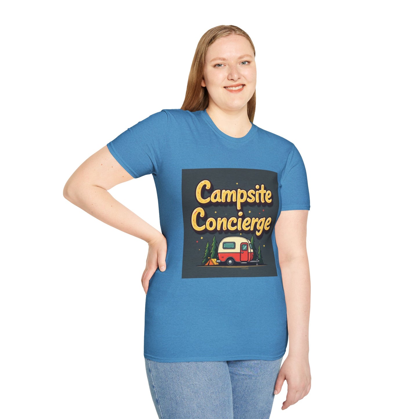 Campsite Concierge T-Shirt | Unisex Camping Tee, Adventure Shirt, Outdoor Fun Apparel, Gift for Campers, Summer Vacation Wear