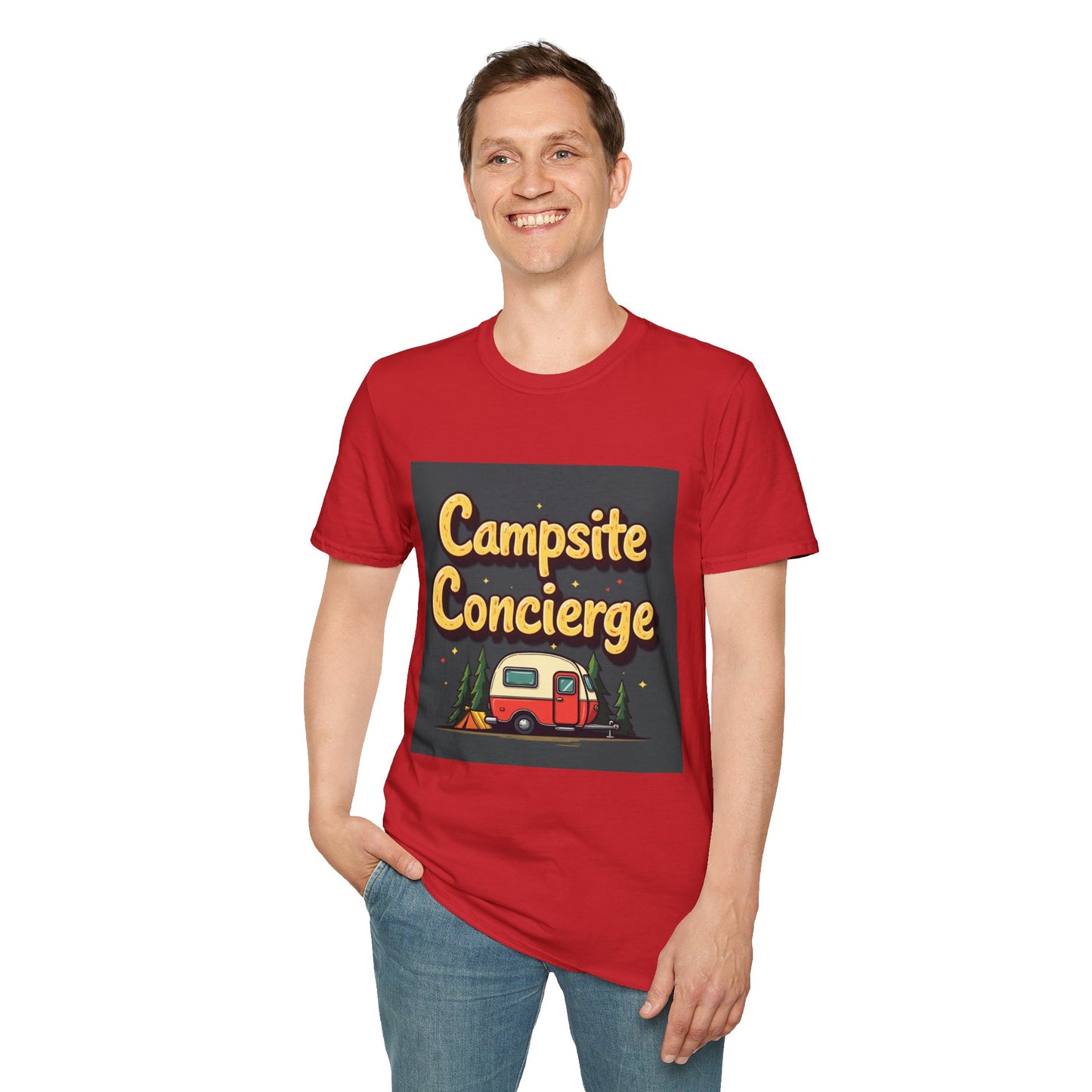 Campsite Concierge T-Shirt | Unisex Camping Tee, Adventure Shirt, Outdoor Fun Apparel, Gift for Campers, Summer Vacation Wear