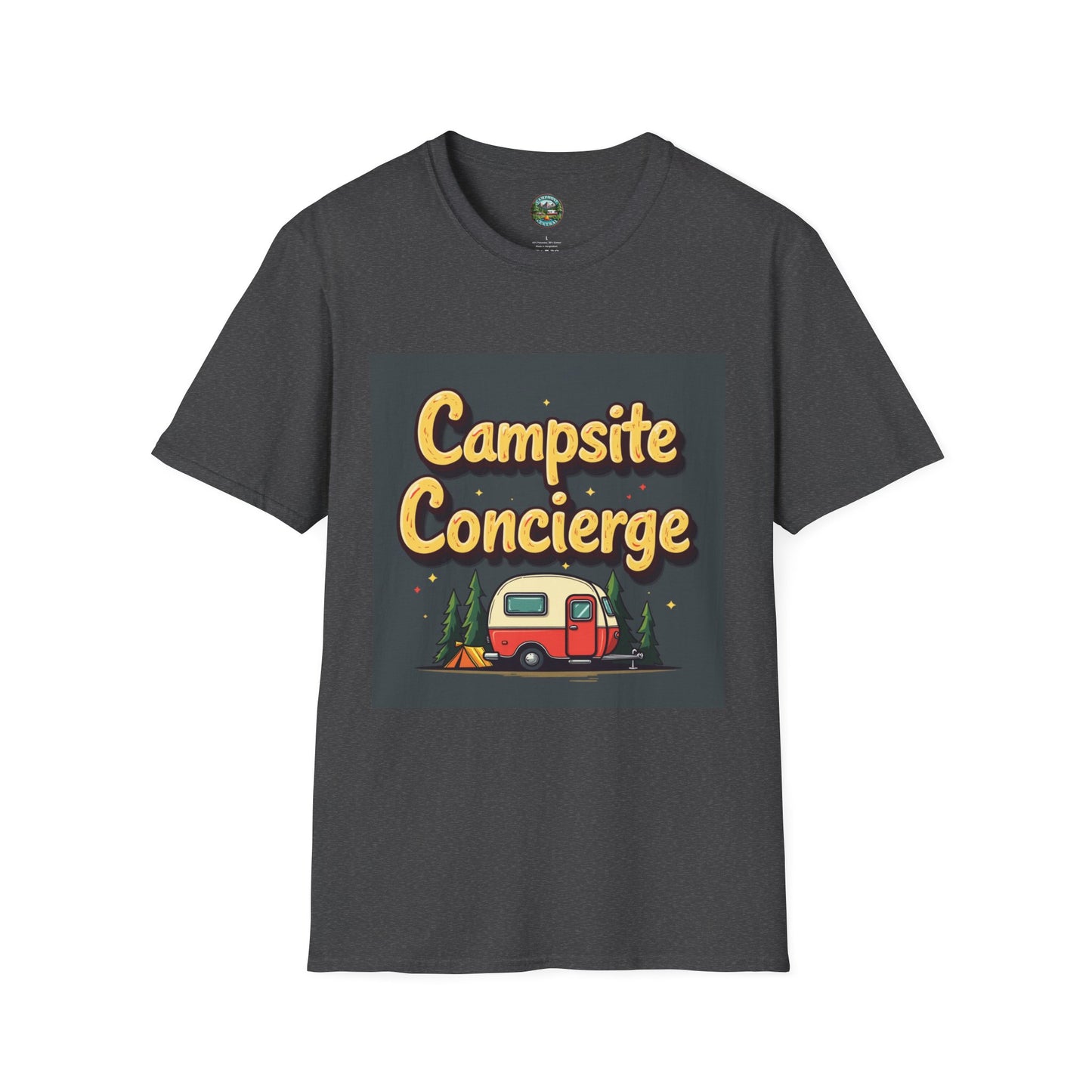 Campsite Concierge T-Shirt | Unisex Camping Tee, Adventure Shirt, Outdoor Fun Apparel, Gift for Campers, Summer Vacation Wear