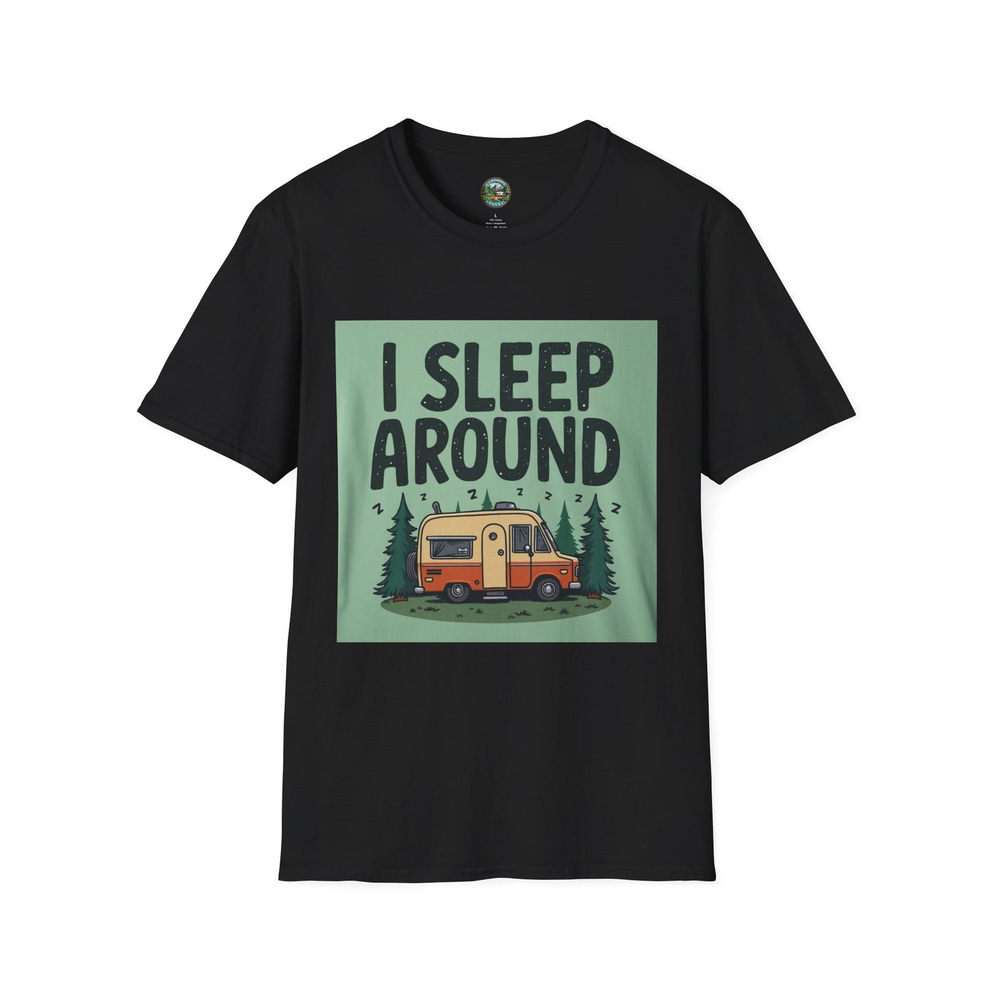 I Sleep Around Camper T-Shirt, Unisex Softstyle Tee for Nature Lovers, Camping Gear, Travel Enthusiast Gift, Adventure Shirt, Outdoor [...]