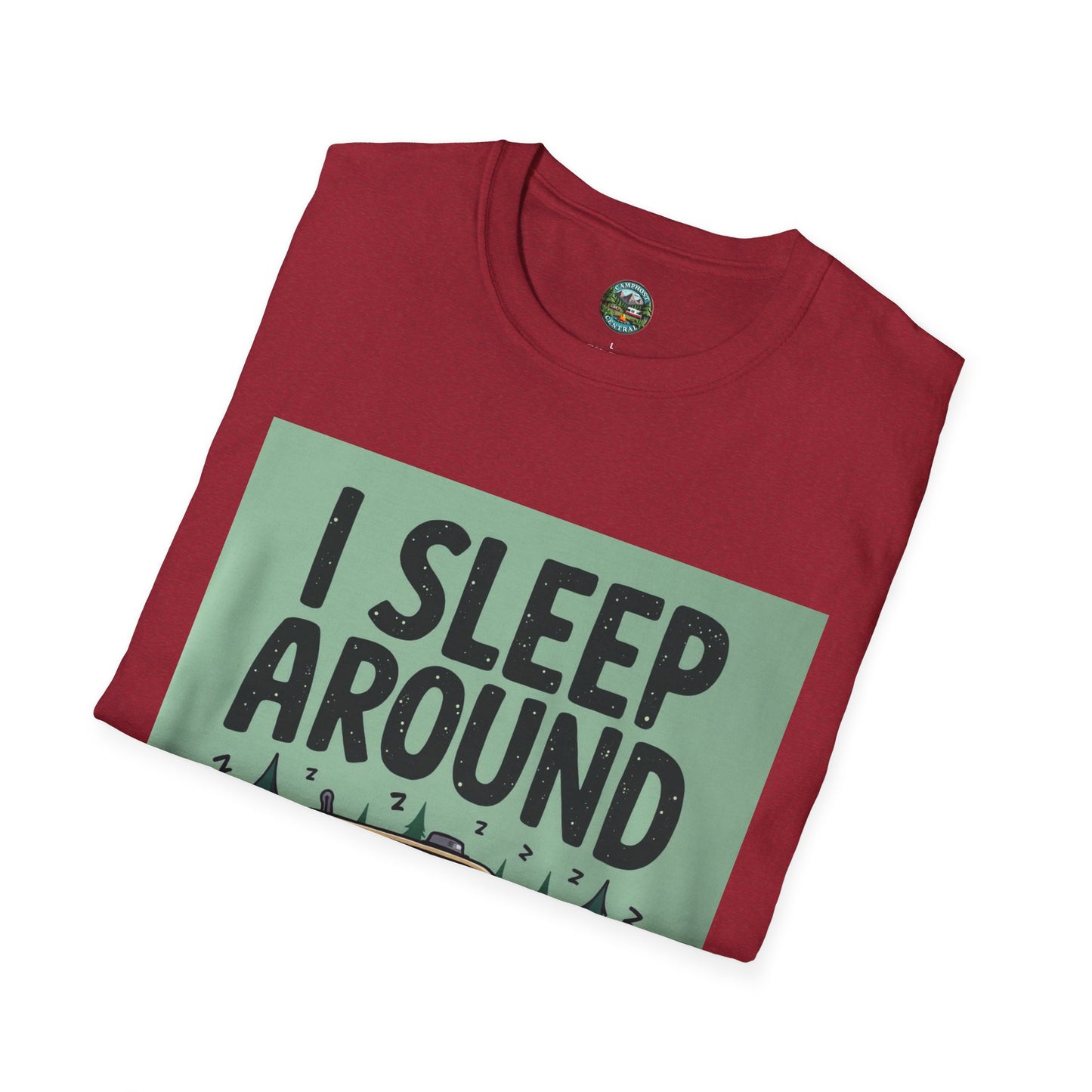 I Sleep Around Camper T-Shirt, Unisex Softstyle Tee for Nature Lovers, Camping Gear, Travel Enthusiast Gift, Adventure Shirt, Outdoor [...]