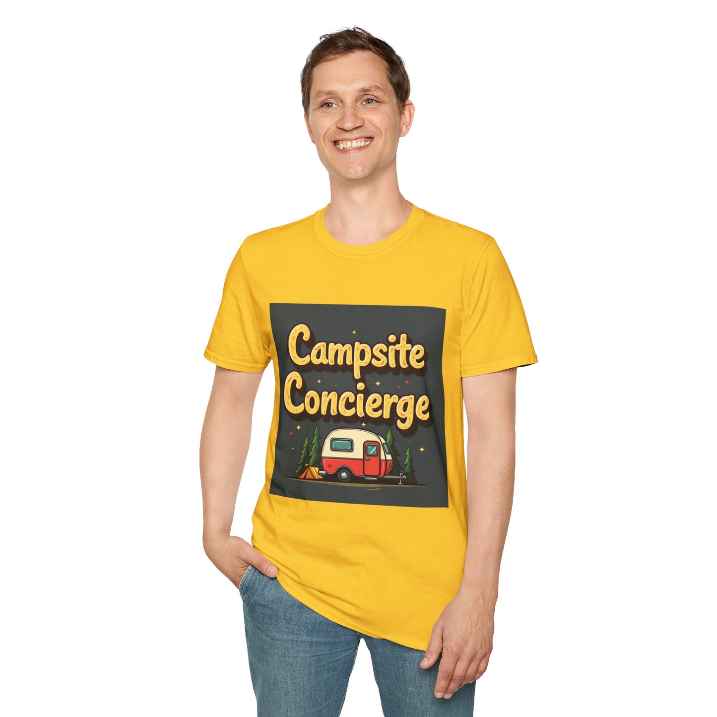 Campsite Concierge T-Shirt | Unisex Camping Tee, Adventure Shirt, Outdoor Fun Apparel, Gift for Campers, Summer Vacation Wear
