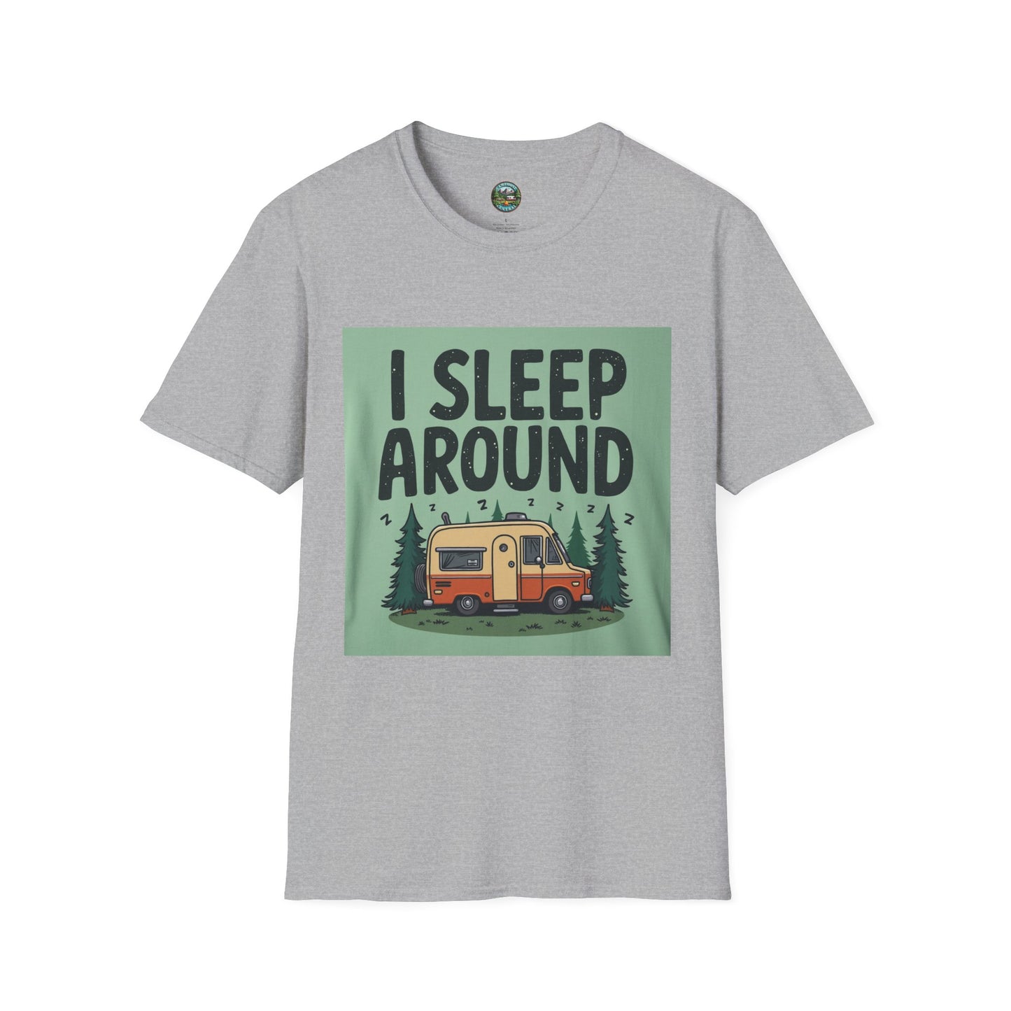 I Sleep Around Camper T-Shirt, Unisex Softstyle Tee for Nature Lovers, Camping Gear, Travel Enthusiast Gift, Adventure Shirt, Outdoor [...]
