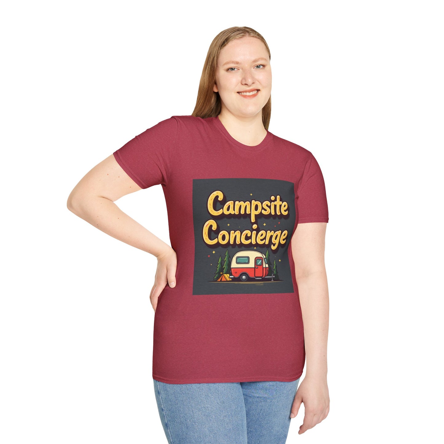 Campsite Concierge T-Shirt | Unisex Camping Tee, Adventure Shirt, Outdoor Fun Apparel, Gift for Campers, Summer Vacation Wear
