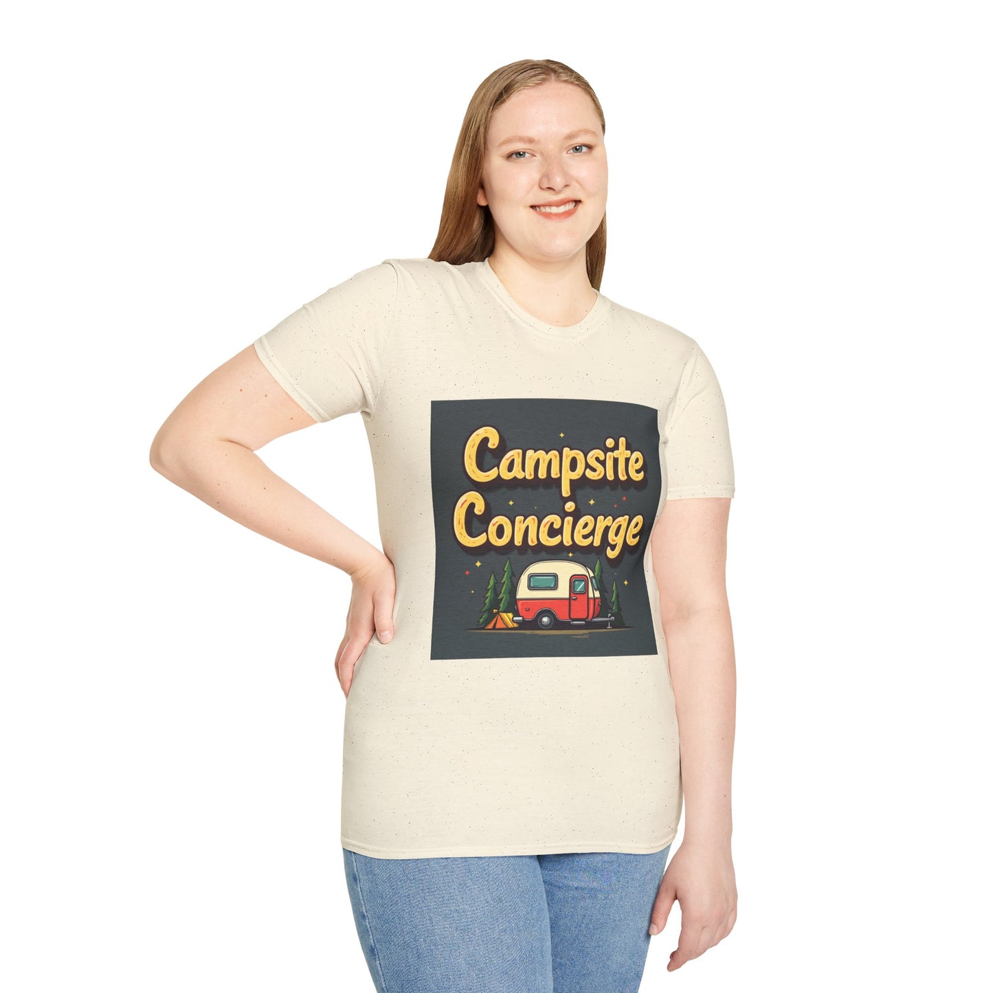 Campsite Concierge T-Shirt | Unisex Camping Tee, Adventure Shirt, Outdoor Fun Apparel, Gift for Campers, Summer Vacation Wear