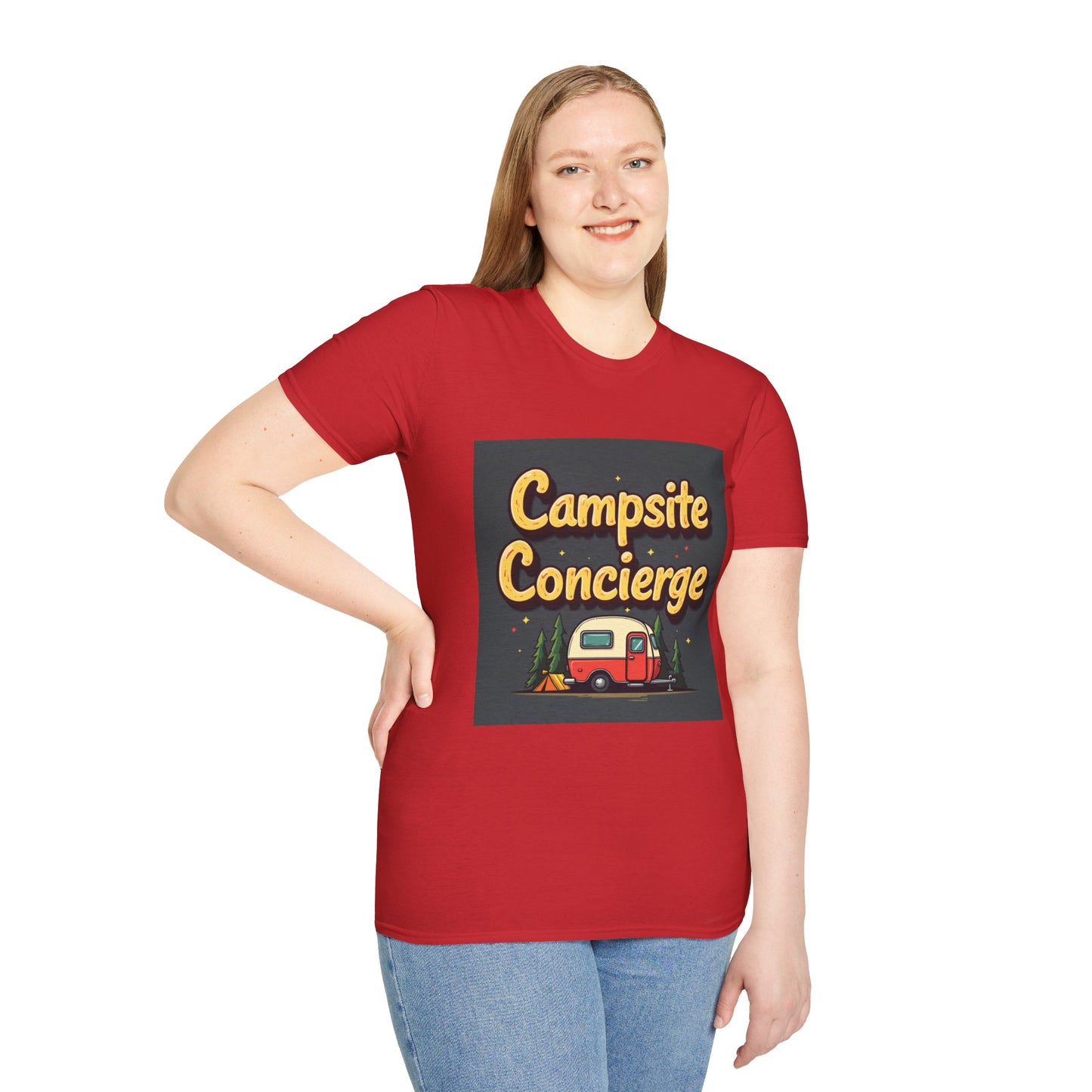 Campsite Concierge T-Shirt | Unisex Camping Tee, Adventure Shirt, Outdoor Fun Apparel, Gift for Campers, Summer Vacation Wear
