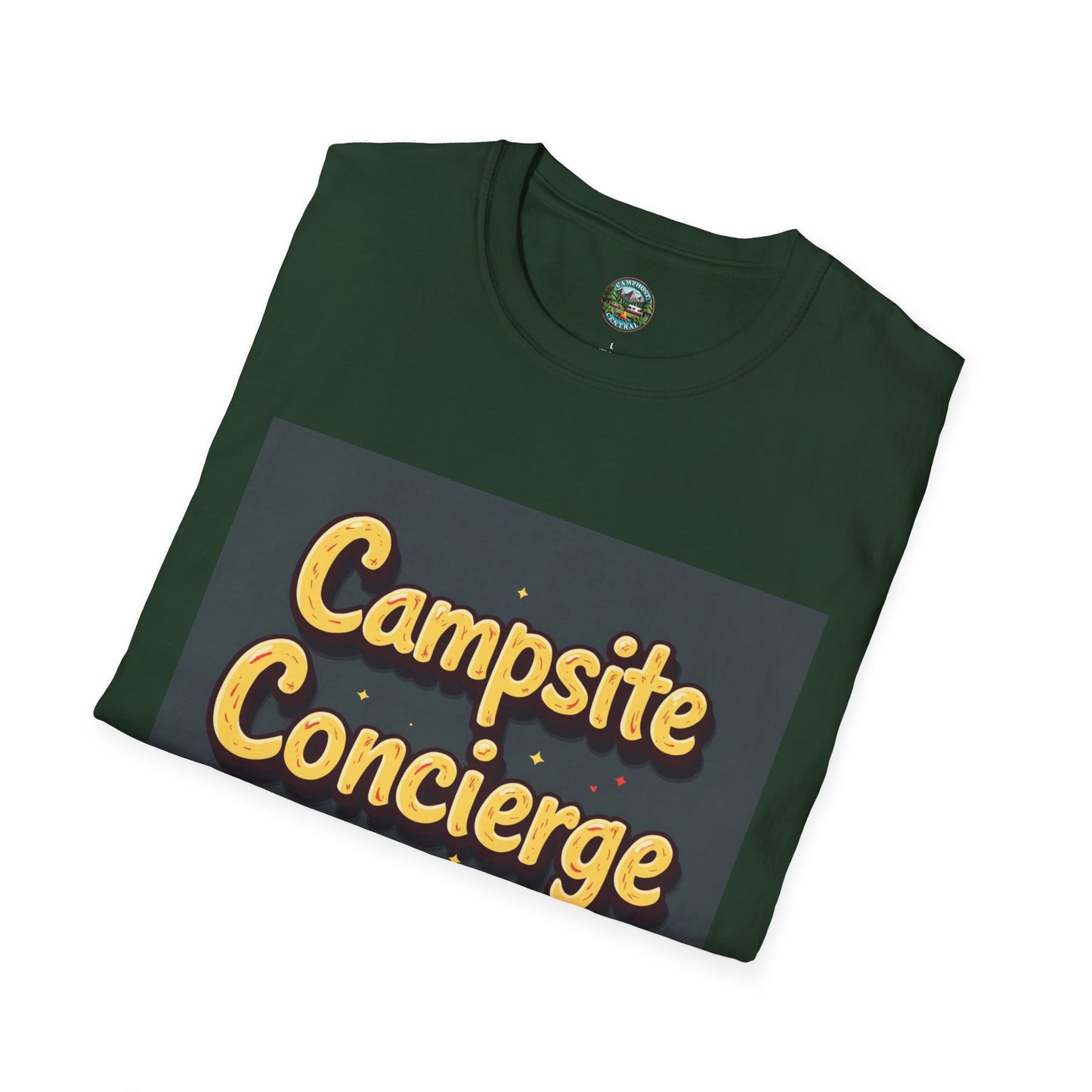 Campsite Concierge T-Shirt | Unisex Camping Tee, Adventure Shirt, Outdoor Fun Apparel, Gift for Campers, Summer Vacation Wear