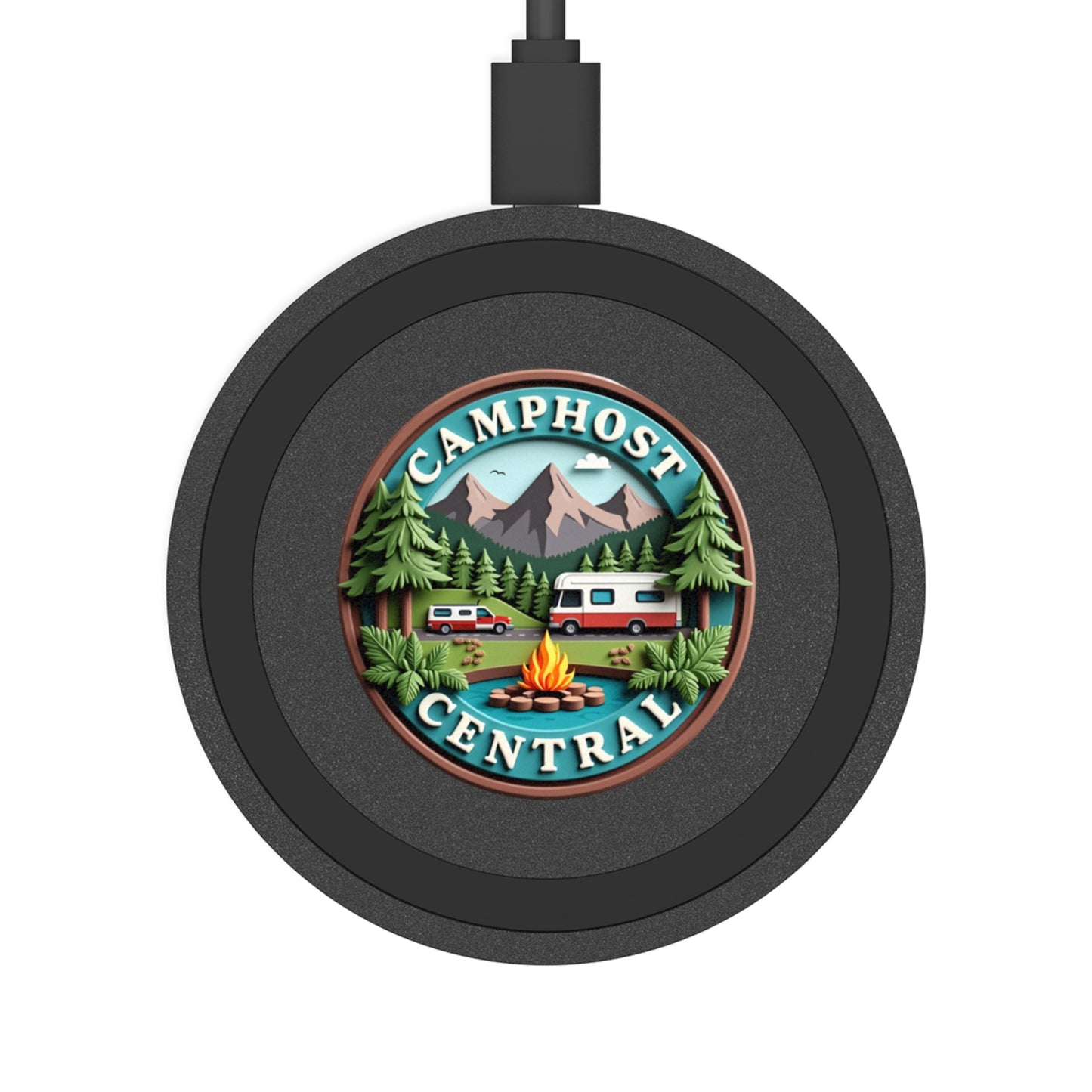 Campfire Wireless Charging Pad - Modern Camping Tech