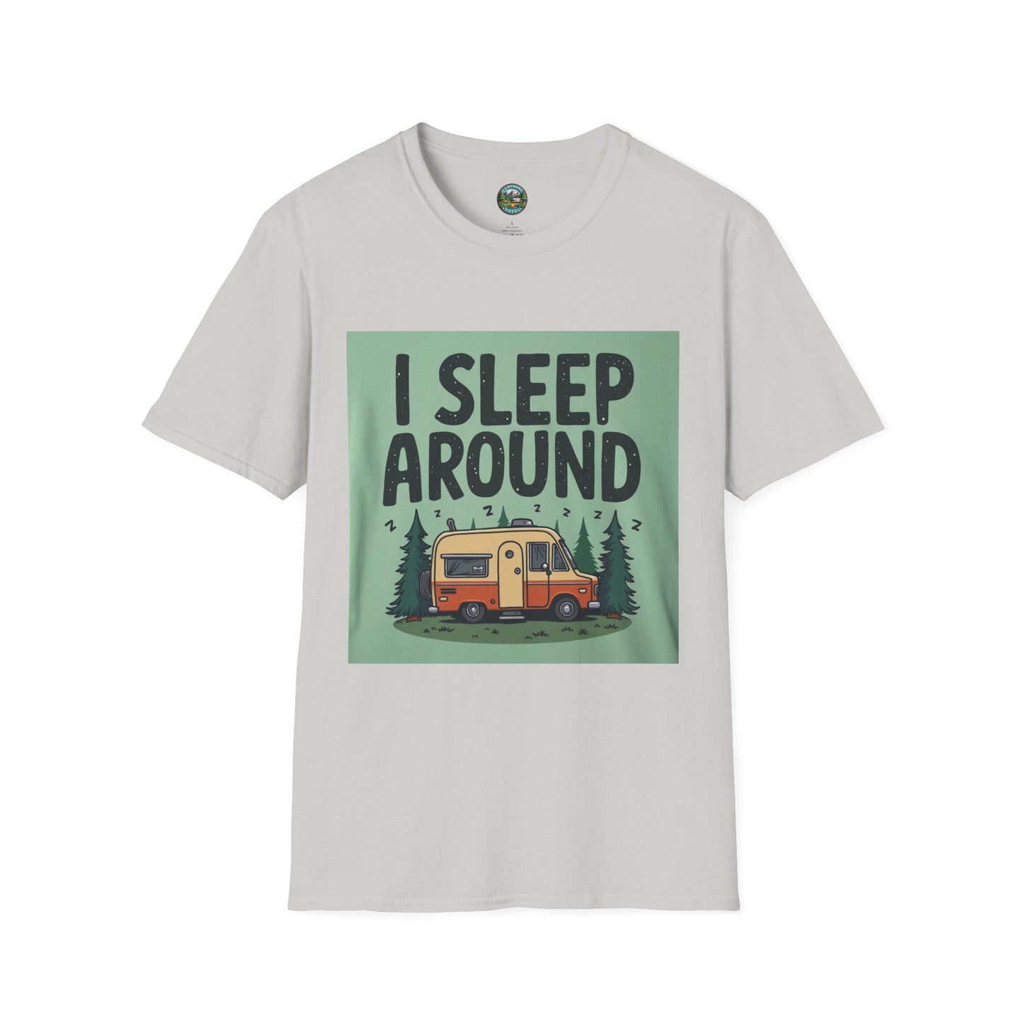 I Sleep Around Camper T-Shirt, Unisex Softstyle Tee for Nature Lovers, Camping Gear, Travel Enthusiast Gift, Adventure Shirt, Outdoor [...]