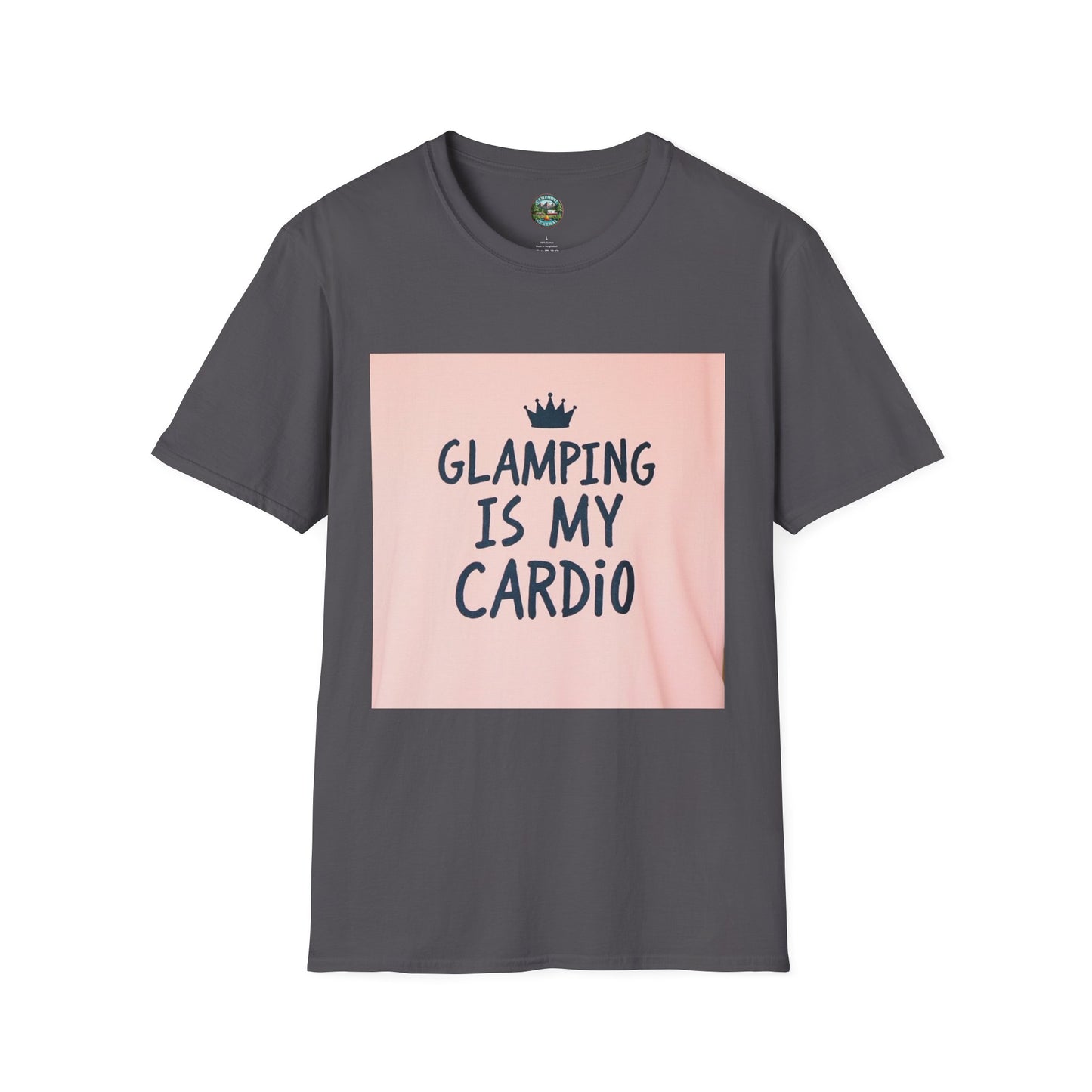 Glamping Is My Cardio Unisex Softstyle T-Shirt - Perfect for Campers, Outdoor Lovers, Gift for Nature Enthusiasts, Adventure Apparel, [...]